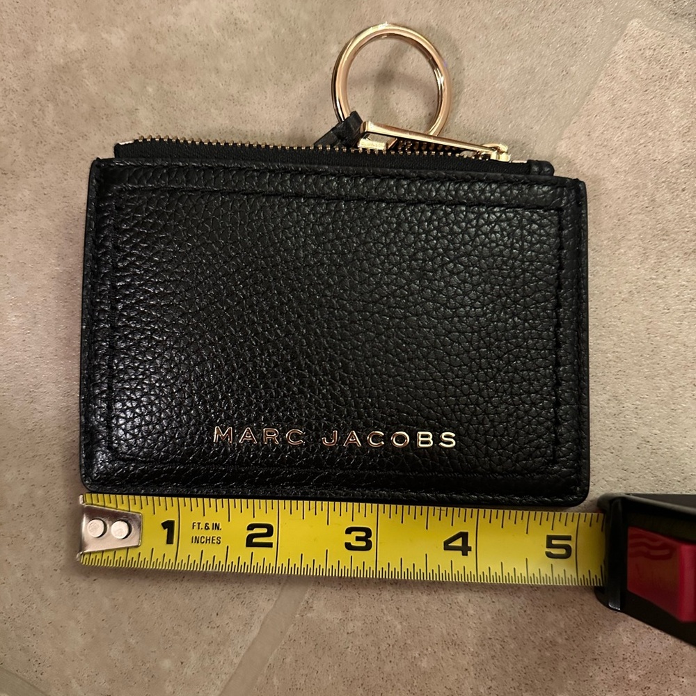 Marc Jacobs Black Leather Card Case with Gold Hardware - Picture 4 of 5